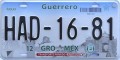 Nummernschilder / Kfz-Kennzeichen Mexiko 2003 2000er Guerrio
