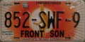 Nummernschilder / Kfz-Kennzeichen Mexiko 2002 2000er Sonora Front