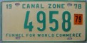 Nummernschilder / Kfz-Kennzeichen Panama 1978 1970er Canal Zone