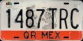 Nummernschilder / Kfz-Kennzeichen Mexiko 1998 1990er Quintana Roo Taxi