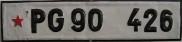Nummernschilder / Kfz-Kennzeichen Albanien 1958 1950er