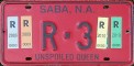 Nummernschilder / Kfz-Kennzeichen Niederländische Antillen 2004 2000er Saba