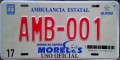Nummernschilder / Kfz-Kennzeichen Mexiko 2001 2000er Morelos