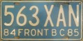 Nummernschilder / Kfz-Kennzeichen Mexiko 1984 1980er Baja California Front