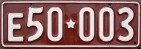 Nummernschilder / Kfz-Kennzeichen Neuseeland 1956 1950er E = Exempt Tax