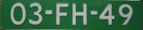 Nummernschilder / Kfz-Kennzeichen Niederlande 1992 1990er