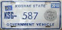 Nummernschilder / Kfz-Kennzeichen Mikronesien, Föd. Staat. 1991 1990er Kosrae