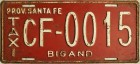 Nummernschilder / Kfz-Kennzeichen Argentinien 1960 1960er Santa Fe Taxi