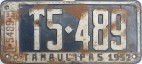 Nummernschilder / Kfz-Kennzeichen Mexiko 1952 1950er Tamaulipas