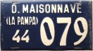 Nummernschilder / Kfz-Kennzeichen Argentinien 1944 1940er La Pampa