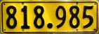 Nummernschilder / Kfz-Kennzeichen Neuseeland 1961 1960er