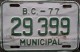 Nummernschilder / Kfz-Kennzeichen Kanada 1977 1970er British Columbia
